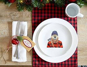 Christmas decor dining table