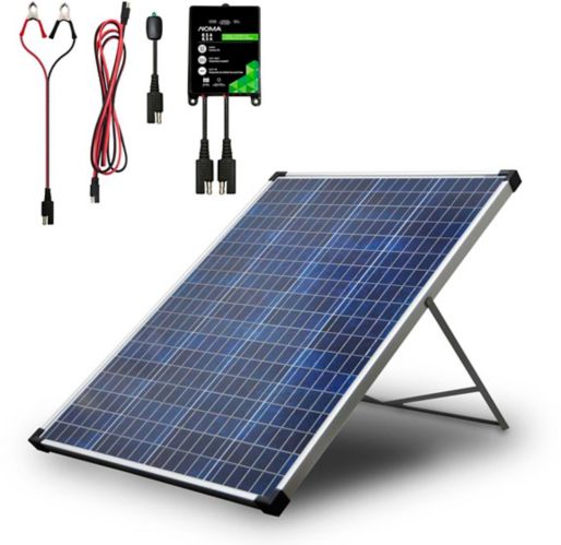 NOMA 100W Solar Kit with Stand & Charge Controller Canadian Tire