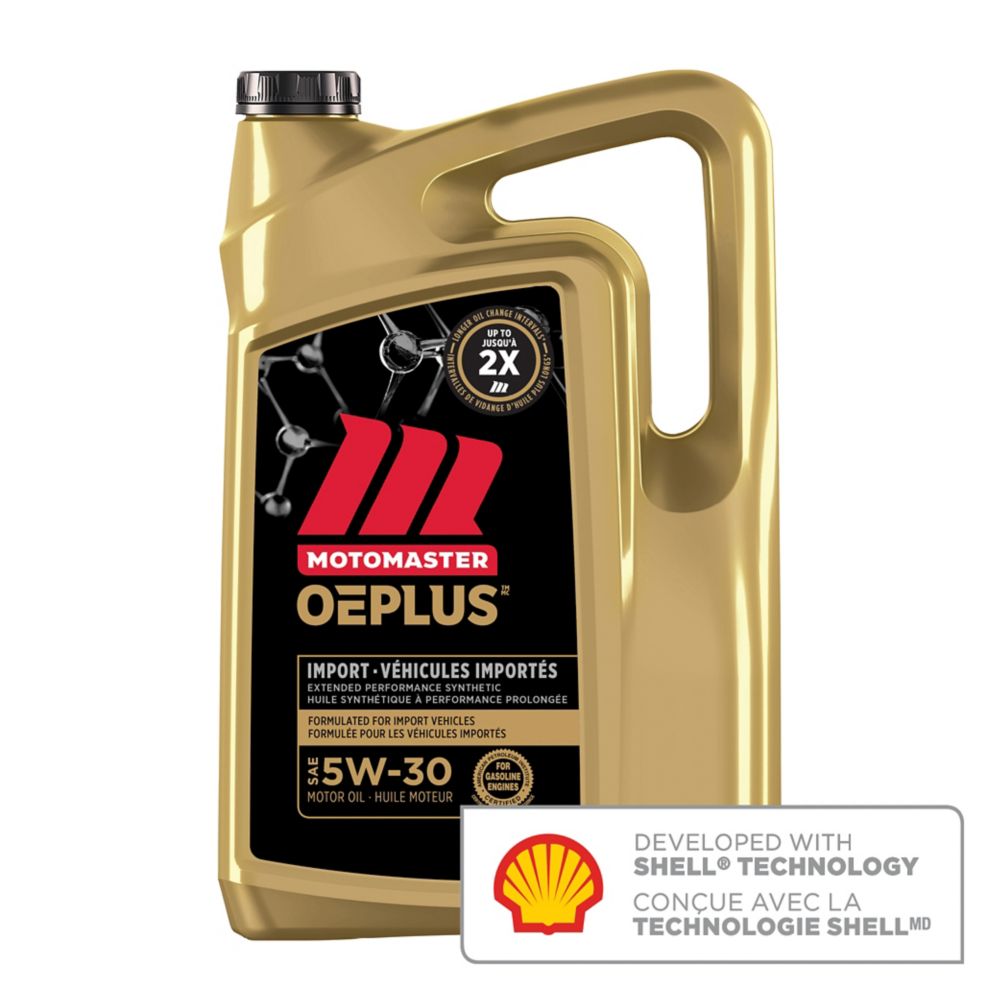 OEPLUS Import 5W30 Premium Synthetic Engine Oil, 5-L Motomaster