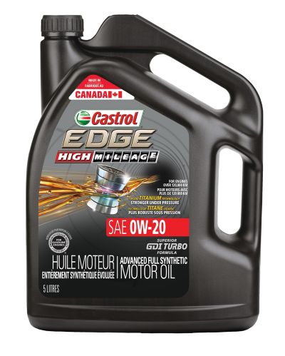 Castrol EDGE 0W20 High Mileage Advanced Full Synthetic Motor Oil, 5-L Product image