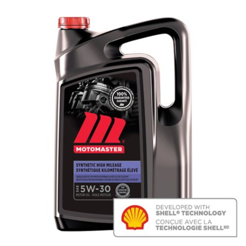 MotoMaster 5W30 Synthetic High Mileage Engine Oil, 5-L Product image