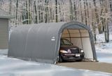 ShelterLogic Garage-in-a-Box® Round Shelter, Truck/SUV Model, 12 x 20 x 8-ft | Shelter Logicnull