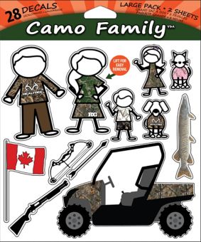 Realtree Camo Graphics Family Car Decals 28 Count  Large Pack 2 Sheets New