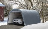 ShelterLogic Round Car Shelter, Grey, 10-ft x 20-ft | Shelter Logicnull