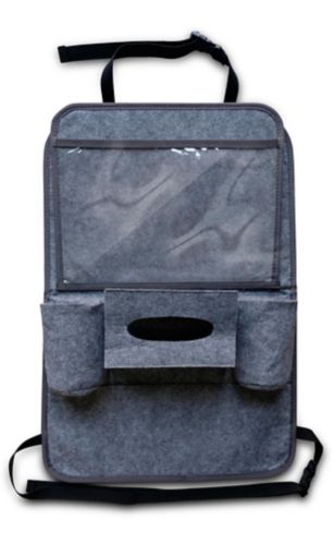 AutoTrends Heather Back Seat Car Organizer, Grey Product image