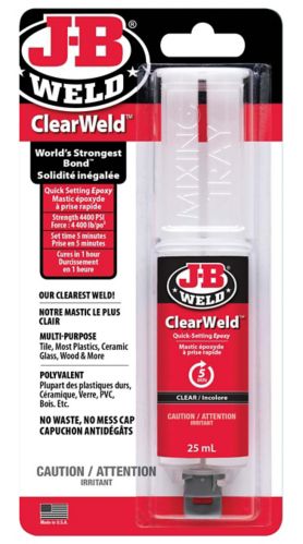 J-B Weld Clear Weld Epoxy Syringe, 25-mL Product image