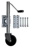 Details about   Trailer Tounge Jack with Wheel 1000lb Capacity Swivel Bolt On FREE SHIPPING NEW