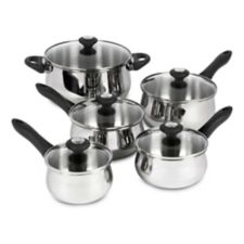 Lagostina Ticino Stainless Steel Cookware Set Dishwasher Oven Safe 10 Pc Canadian Tire