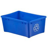Orbis Blue Under-Desk Legal Recycling Bin, 21-L