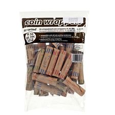 Assorted Paper Tube Coin Roll Wrappers, 36-Pack, Toonie/Loonie/Quarter/Dime/Nickel/Penny Canadian Tire