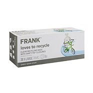 FRANK XL Clear Recycling Bags, 135-L, 20-pk