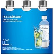 SodaStream Standard Carbonating Bottles, BPA-Free, Grey, 1L, 3-pk