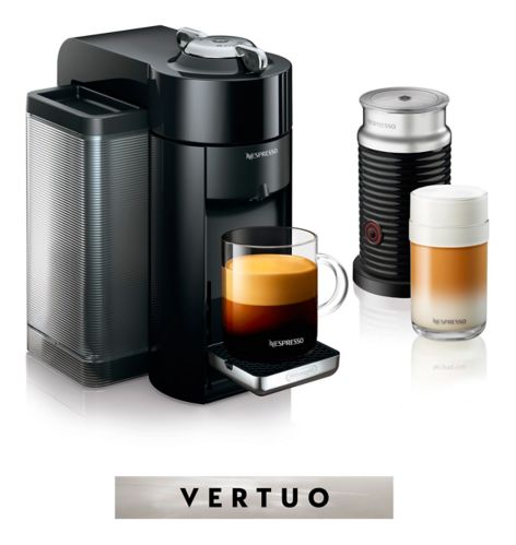 Nespresso Vertuo Coffee & Espresso Machine by DeLonghi w/ Aeroccino Milk Frother, Black Product image