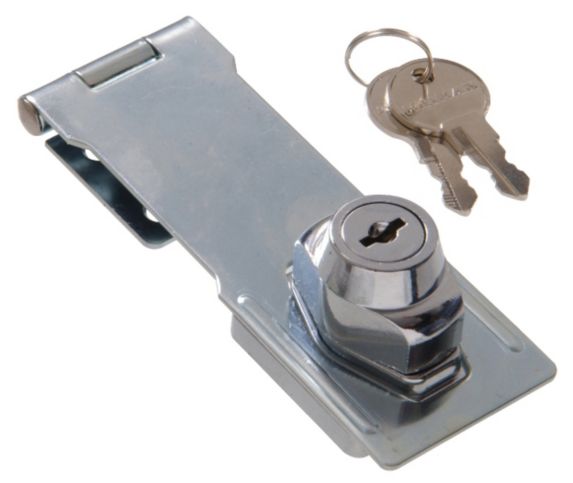 Moraillon de sûreté à clé Hillman 851427, fini chromé, 4 1/2 po, paq. 1 Image de l’article