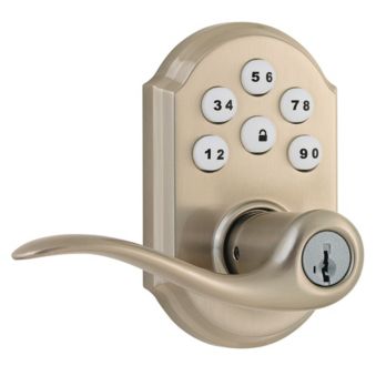 Weiser Smartcode Electronic Lever Satin Nickel Canadian Tire