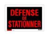 Affiche Défense de stationner Klassen (français), 8 x 12 po | Ultranull