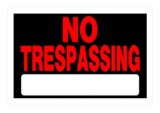 Hillman No Trespassing Sign, 8 x 12-in | Hillmannull