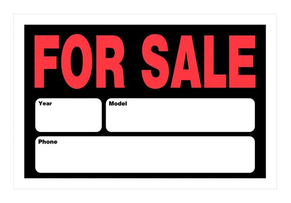 Hillman Auto For Sale Sign, 8 x 12-in Product image