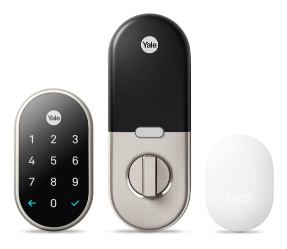 Google Nest x Yale Wi-Fi Smart Lock with Nest Connect Hub, Satin Nickel Product image
