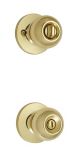 Garrison Ball Privacy Knob, Polished Brass | Garrisonnull