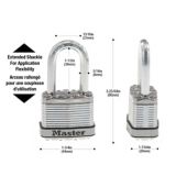 Cadenas large Master Lock Magnum, acier laminé, 44 mm, arceau de 38 mm, paq. 4 | Master Locknull
