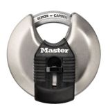 Cadenas disque large Master Lock Magnum en acier inoxydable, 70 mm, arceau protégé | Master Locknull