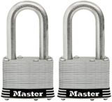 Master Lock 44mm Wide Laminated Stainless Steel Padlock, 38mm Shackle, 2-pk | Master Locknull