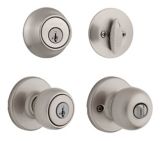 Weiser Fairfax Knob Deadbolt Combo Pack Satin Nickel