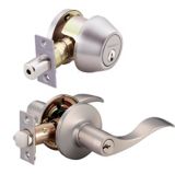 Garrison Queen Lever/Deadbolt Combo Pack, Satin Nickel Canadian Tire