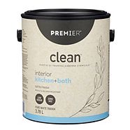 Premier Clean™ Interior Kitchen + Bath Paint, Satin, White,  1-Gal