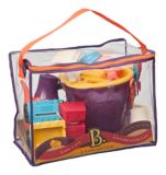 B Ready Kids' Beach BagSand Toy Play Set w/ Bucket, Shovel, Sieve & Dump Truck, Age 18m+ | Battatnull