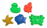 Agglo Kids'Assorted Animal Sand Mold Toy Set For Summer Beach/Park Outdoor Play, 5-pcs, Age 2+ | Agglonull