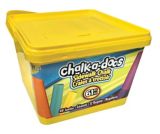 Chalk-a-Doos Kids' Jumbo Outdoor Coloured Sidewalk Chalk Set In Storage Bucket, 61-Pieces