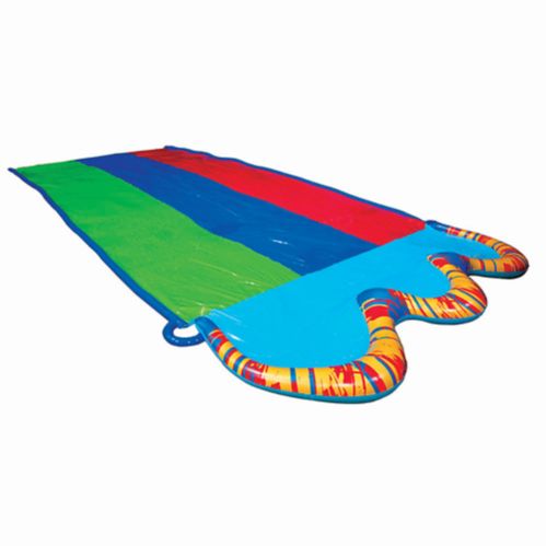 Banzai Inflatable Triple Racer Water Slide w/ Bodyboards, Kids' Summer Water Toy, Age 5+ Product image