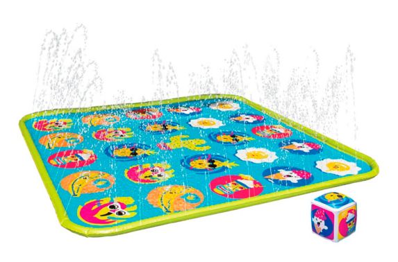 Banzai Kids' Twist N' Turn Challenge Splash Pad Sprinkler Water Game w/ Mat & Dice Age 8+ Product image