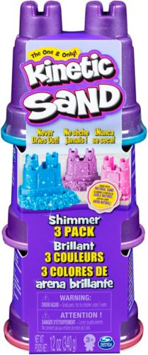 Kinetic Sand Shimmer Sand Made w/ Natural Sand, Creative Toy For Kids, 3 pk Ages 3+ Product image