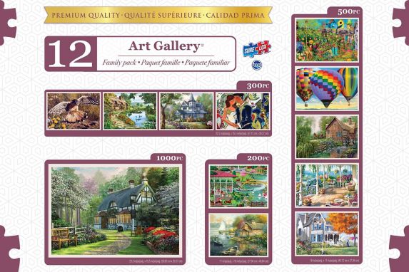 TCG 12-in-1 Art & Photography Family Jigsaw Puzzles, Assorted, Ages 12+ Product image