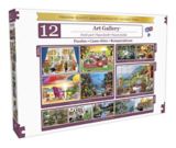 TCG 12-in-1 Art & Photography Family Jigsaw Puzzles, Assorted, Ages 12+