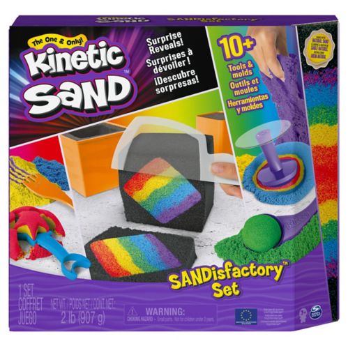 Kinetic Sand Sandisfactory Set with Tools & Molds, Squeezable Sensory Sand, 2 lb, 13-pc, Ages 3+ Product image