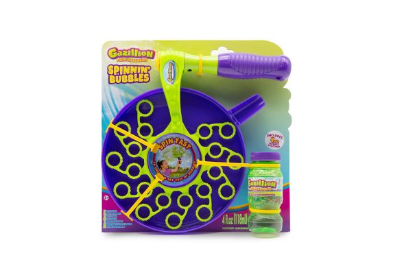 Lanceur de bulles et machine à bulles Gazillion Spinnin' Bubbles pour enfants avec solution, 3 ans et plus Image de l’article