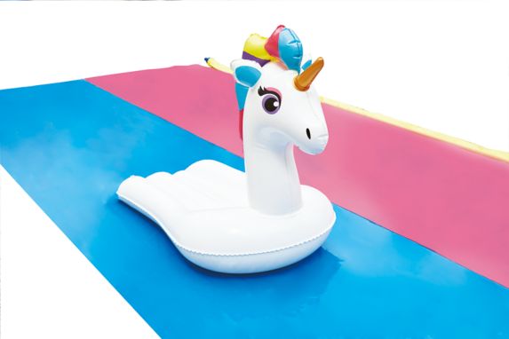 Poly Group Kids' Unicorn Bodyboard Double Racer Water Slide/Splash Pad Water Toy, Age 5+ Product image