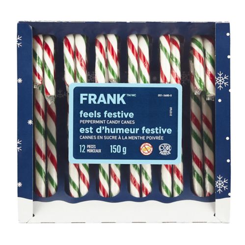 FRANK Peppermint Candy Canes, 12-pk, 150-g Product image