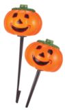 For Living Plastic Pumpkin Stake Lights Kit, Plug-In, Scary Halloween Decor, Orange, 10-pc | FOR LIVINGnull
