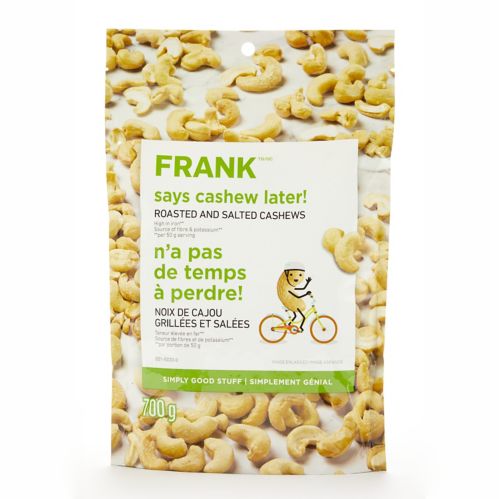 FRANK Roasted & Salted Cashews, 700-g Product image
