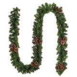 For Living Christmas Decoration Artificial Garland with Pine Cone, 9-ft | FOR LIVINGnull