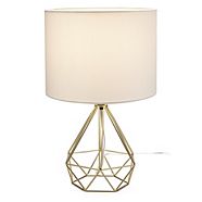 Lampe de table CANVAS Elita Geo, blanc/or