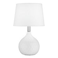 Lampe de table en céramique CANVAS Valentina, blanc