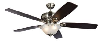 For Living Olympia Brushed Nickel Ceiling Fan 5 Blade 52 In