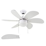 Noma Scandinavian White Ceiling Fan 4 Blade 42 In