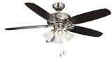Hunter Allendale Brushed Nickel Ceiling Fan with Remote, 5-blade, 52-in ...